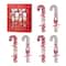 Glitzhome® 12PK 1.25"D x 10"H Candy Cane Christmas Party Crackers with Gift Contents
